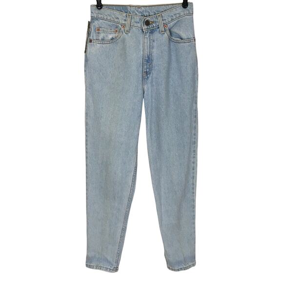 LEVIS 521 Vintage 90s Moms Jeans Tapered Leg Fit 6 Petite High Waist Light Wash - Picture 1 of 12